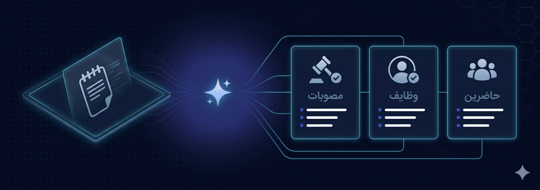 استخراج خودکار مصوبات و وظایف از صورتجلسه در دبیرو